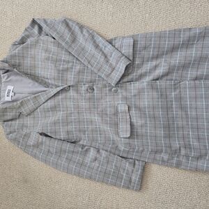 Gray Plaid Blazer, M, Steve Madden